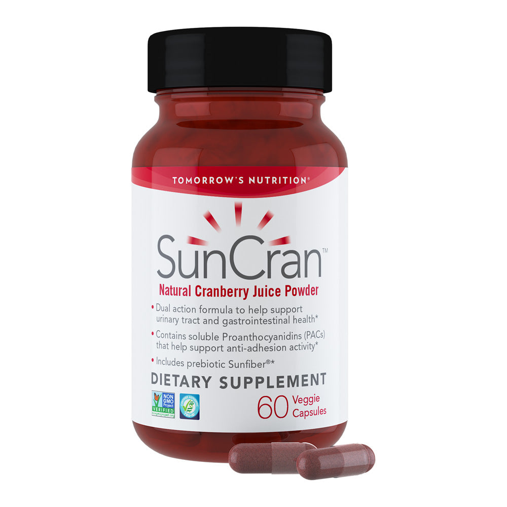 SunCran Natural Cranberry Juice Powder 60 Veggie Capsul Product - Front