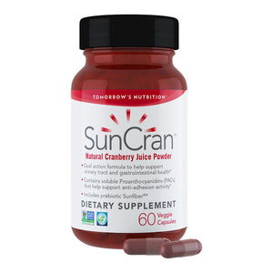 SunCran Natural Cranberry Juice Powder 60 Veggie Capsul Product - Front