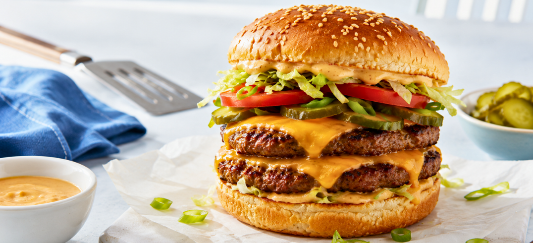 Crispy-Edged Double Cheeseburger