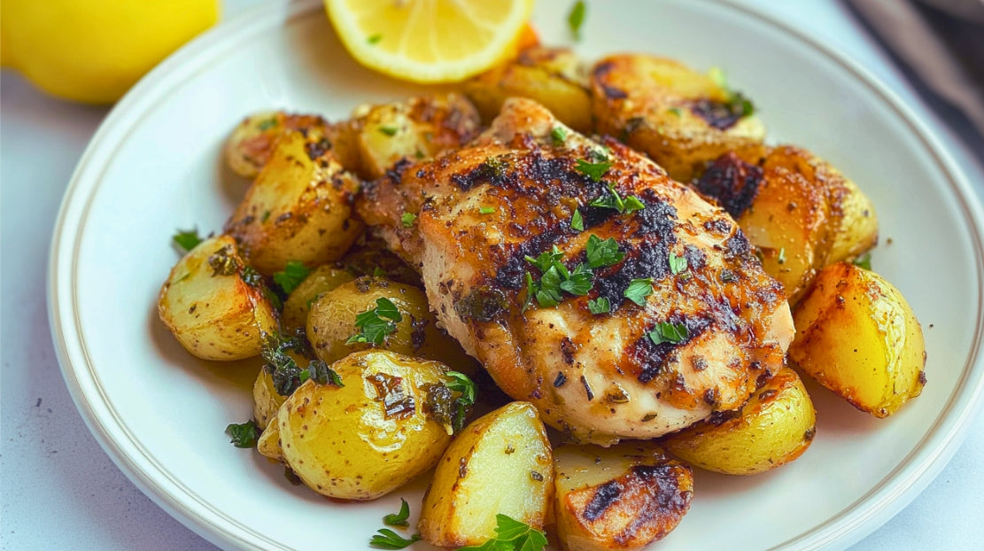 Grilled Lemon Herb Chicken & Potatoes