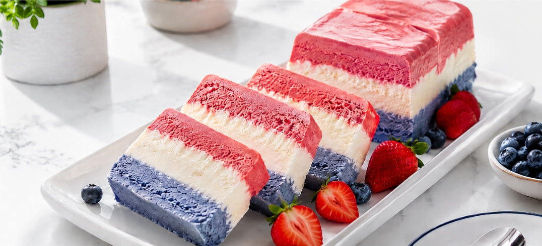 Lactose-free Patriotic Neapolitan Ice Cream