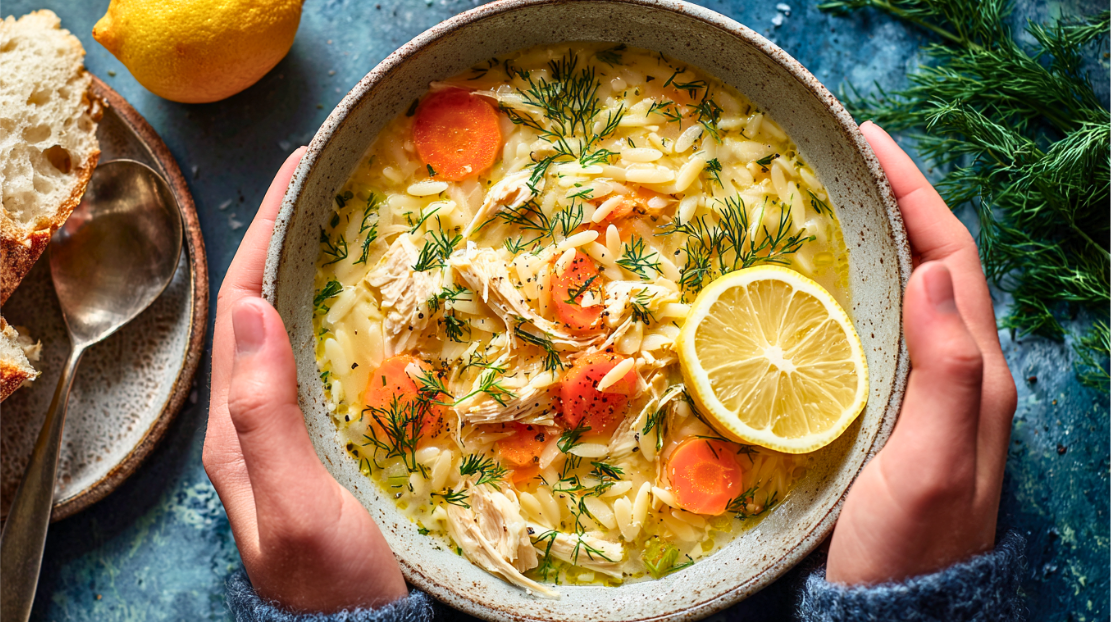 Low-FODMAP Chicken Orzo Soup