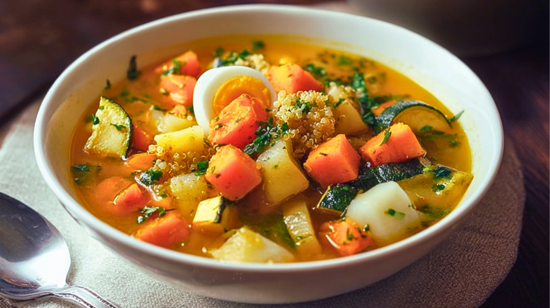 Low-FODMAP Chicken & Root Vegetable Soup - The Ultimate Fall Recovery Soup