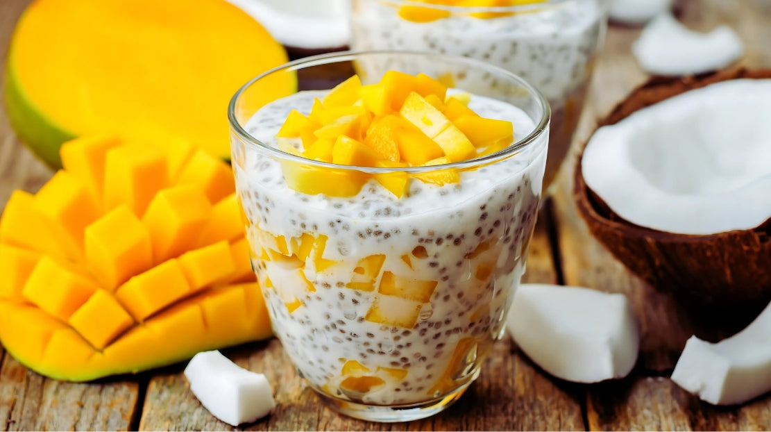 Chilled Mango Coconut Chia Pudding
