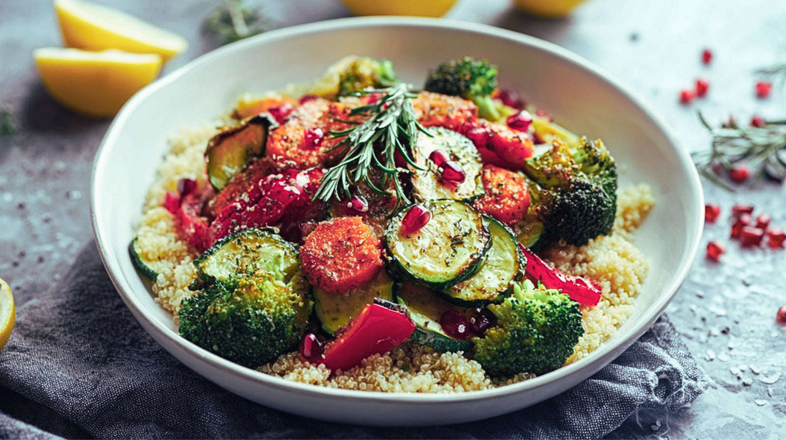 Roasted Vegetable & Quinoa Harvest Bowls