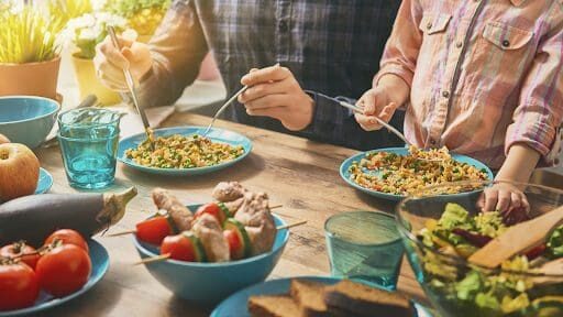 Foods on table