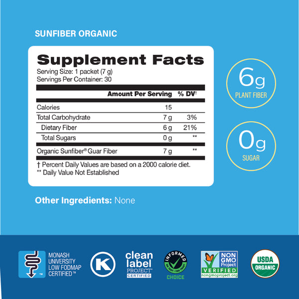 Organic Sunfiber® Stick Packs