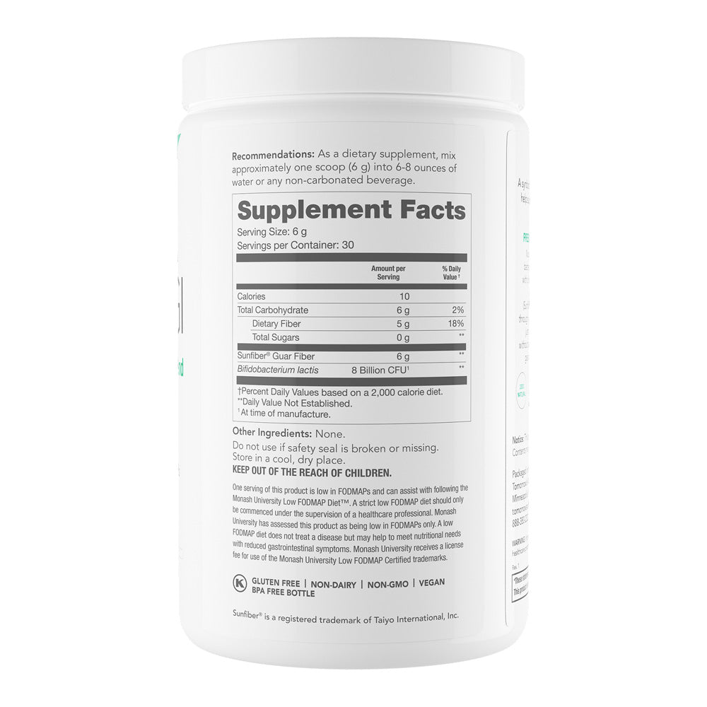 Sunfiber GI 30-Day powder supplement facts