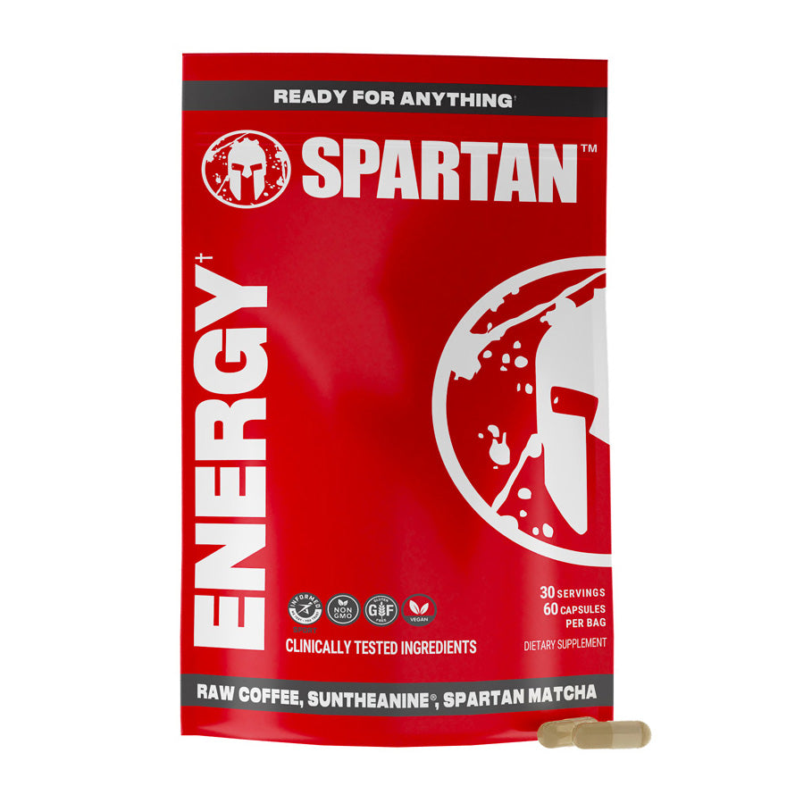 Spartan Energy Front of Product Pouch with two capsules