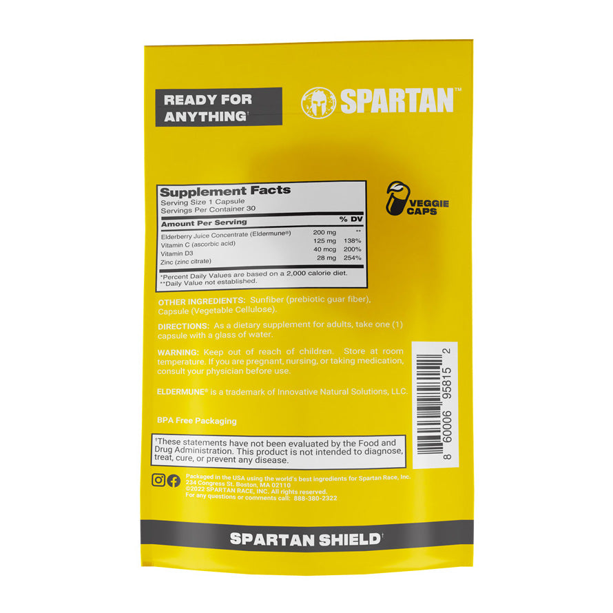 Spartan Immune Back of Product Pouch